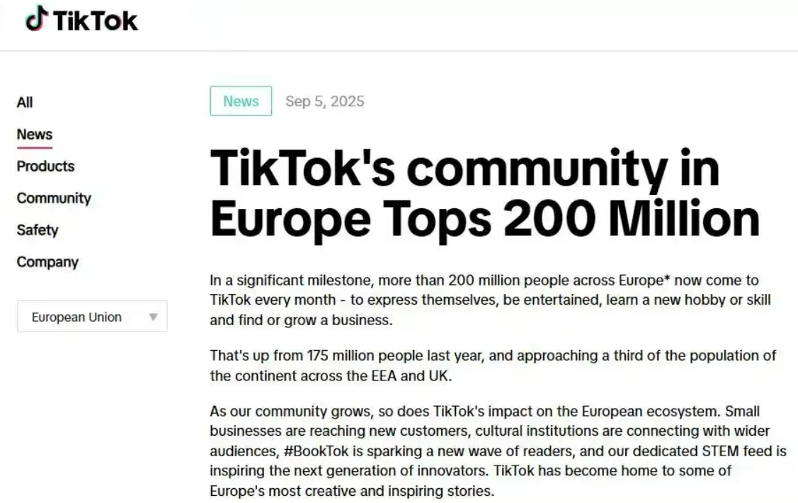 TikTok欧洲月活用户突破2亿.png