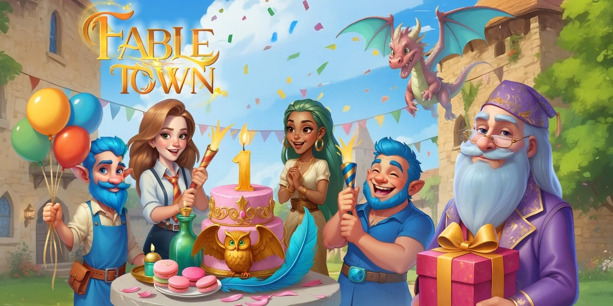 三消合并游戏《Fable Town》上线一年累计收入达900万美元.png